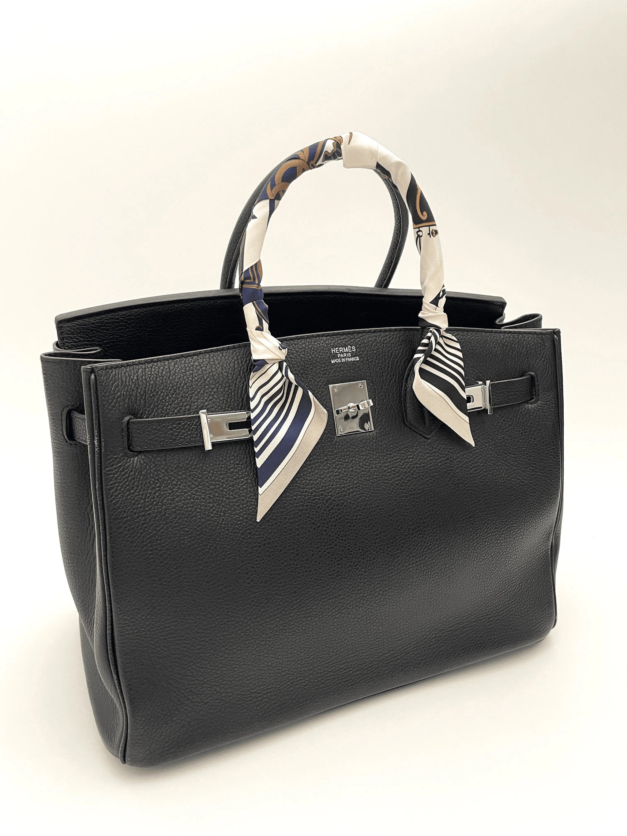100% Silk Twilly Black/White – Bagpad display picture 1